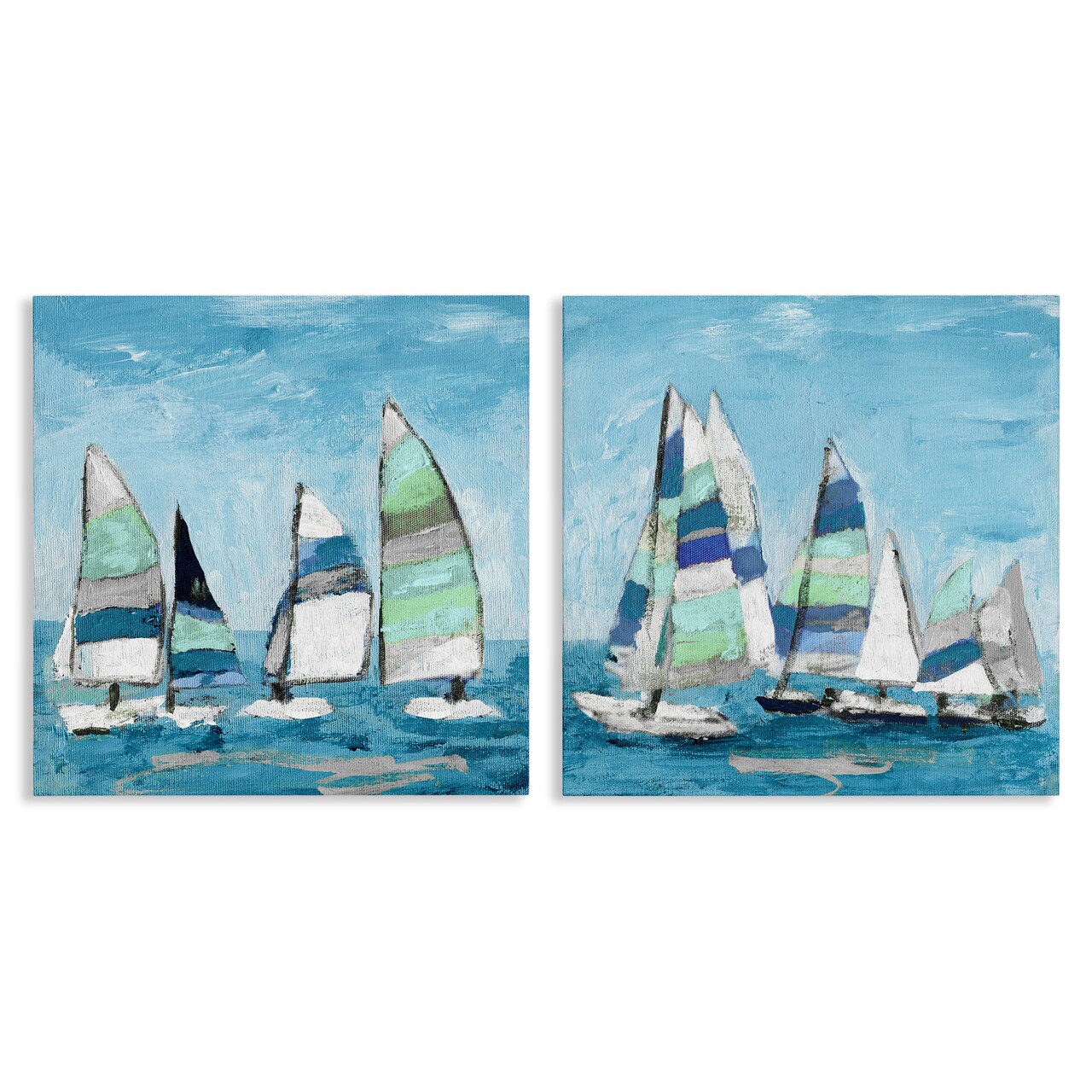 Stupell Industries Soothing Sailboats Drifting Marina Canvas Wall Art